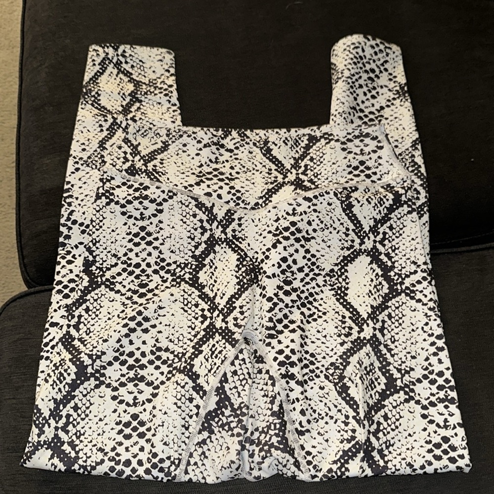 White Python Pattern Balance Athletica Leggings - image 2